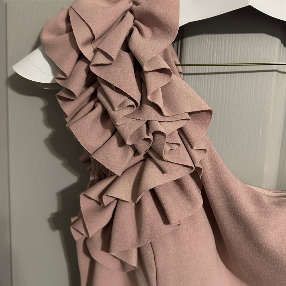 Elegant Pink Ruffle Dress